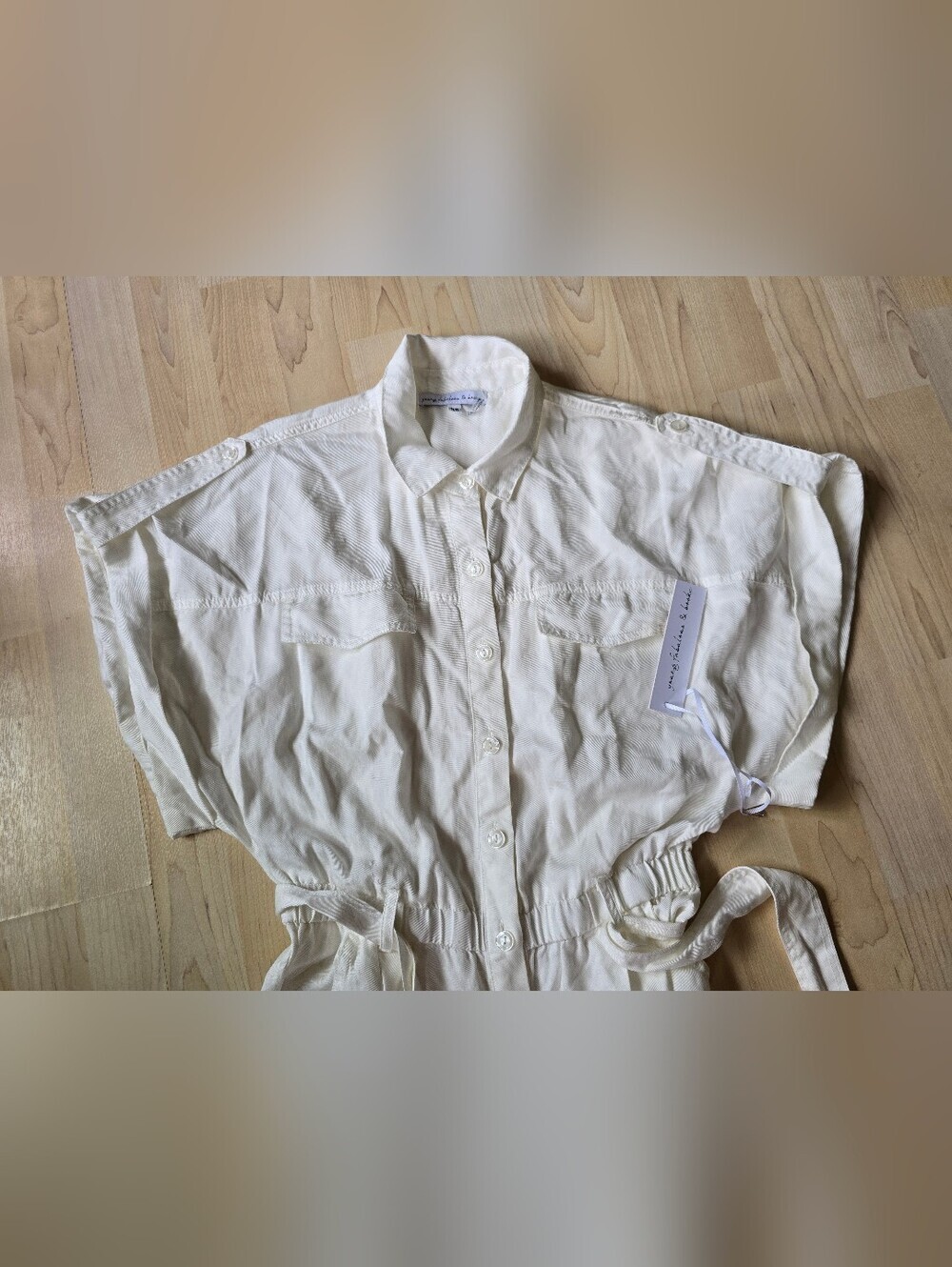 Young Fabulous & Broke White Greylin Utility Jumpsuit Size XS NWT - Picture 4 of 14